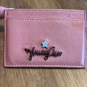 Jimmy Choo Rosewood Aeries Leather Card Holder -USED